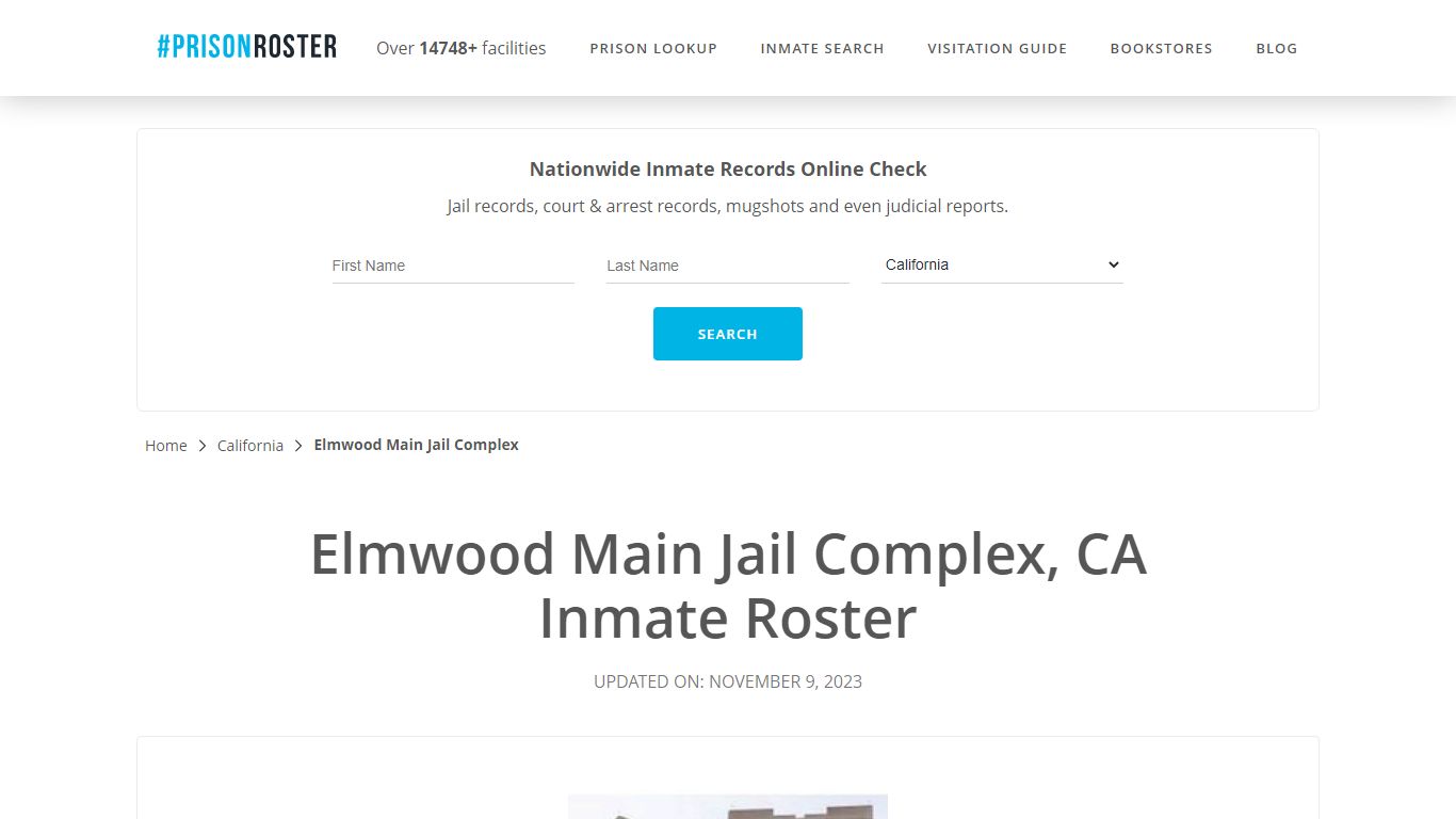 Elmwood Main Jail Complex, CA Inmate Roster - Prisonroster